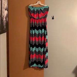 Strapless maxi dress